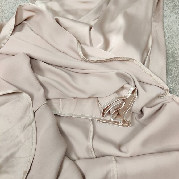 Chi Chi London Women's Dress Size 12 Champagne Crew Neck Elegant Prom Occasion - Picture 5 of 10